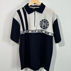 Vintage IXIC USA “Air Sports Gear” Half-Zip Polo Sweatshirt medium or large